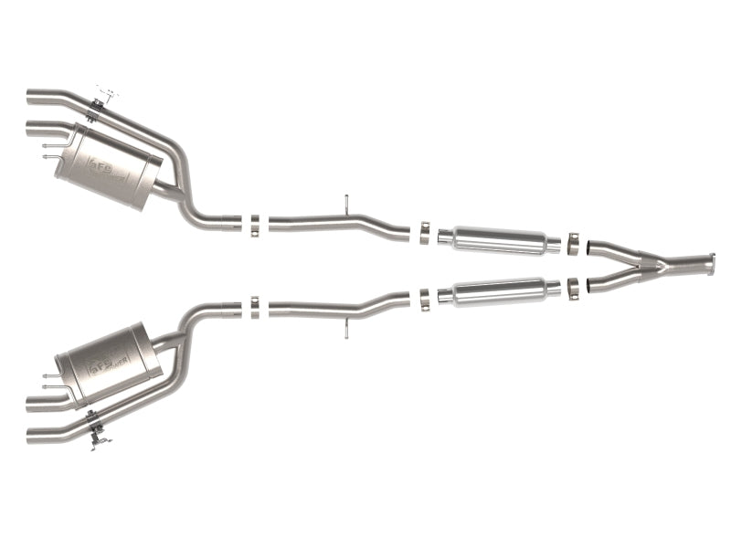 aFe Gemini XV 3in to Dual 2-1/2in 304 SS Cat-Back Exhaust w/ Cut-Out 18-21 Kia Stinger L4-2.0L (t)-thumbmail-6