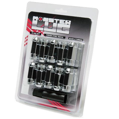 Wheel Mate Monster Locking Lug Nut Set of 4 - Chrome 14x1.50-thumbmail-1