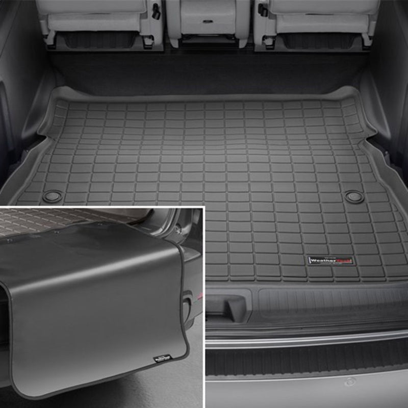 WeatherTech 22-23 Ford Explorer Incl. ST/Hybrid Seatback Cargo Liners HP w/ Bumper Protector - Black-thumbmail-1