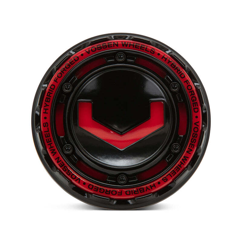 Vossen Billet Modular Cap - Large - Gloss Black w/ Red Insert-thumbmail-1