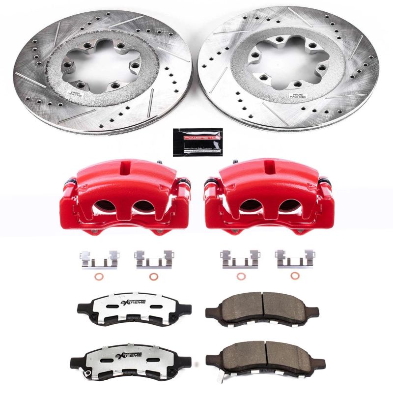 Power Stop 09-12 GMC Canyon Front Z36 Truck & Tow Kit w/Cals-thumbmail-1