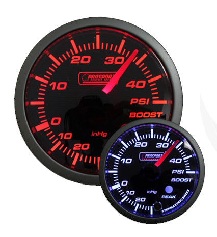 2-1/16" Premium Amber / White Electric Boost gauge 45 PSI-thumbmail-1