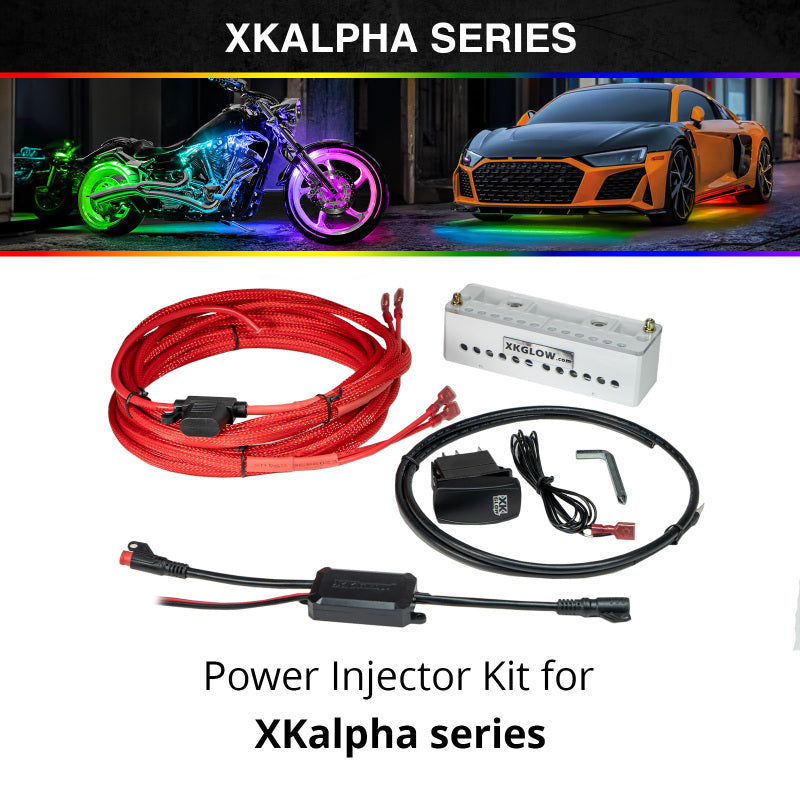 XK Glow XKmax RGB Fiber Optic LED Interior Automotive Ambient Light Kit - 4x43in-thumbmail-2