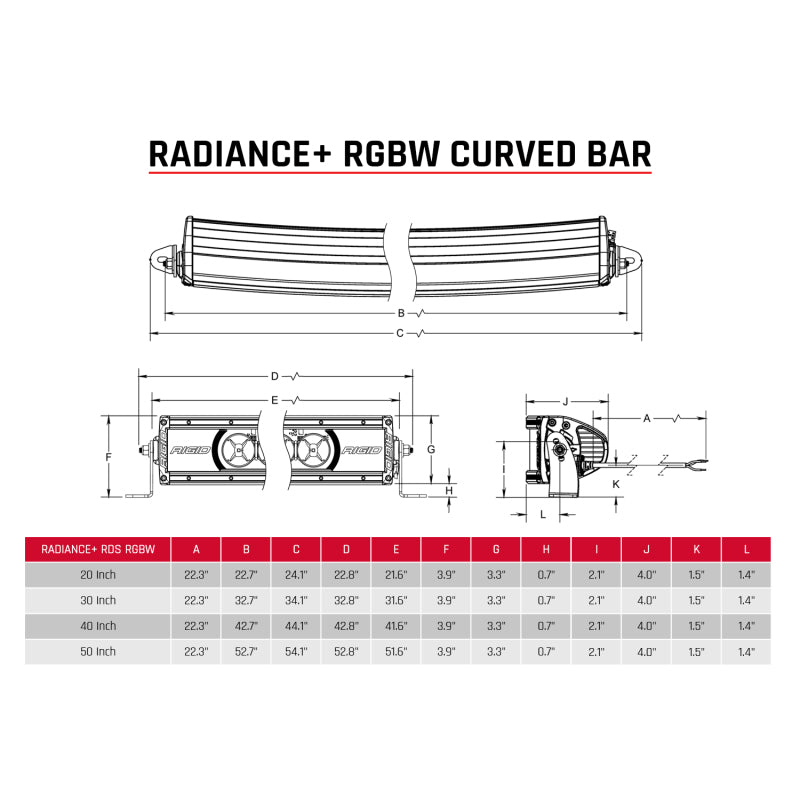 Rigid Industries Radiance+ Curved 20in. RGBW Light Bar-thumbmail-2