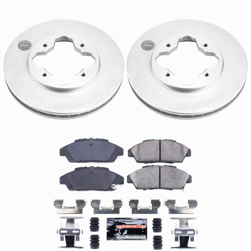 Power Stop 90-93 Honda Accord Front Z23 Coated Brake Kit-thumbmail-1