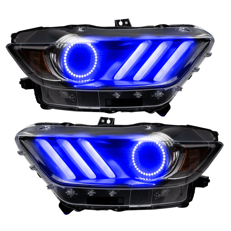 Oracle 15-17 Ford Mustang V6/GT/Shelby DRL Upgrade w/ Halo Kit - ColorSHIFT w/ BC1 Controller-thumbmail-4