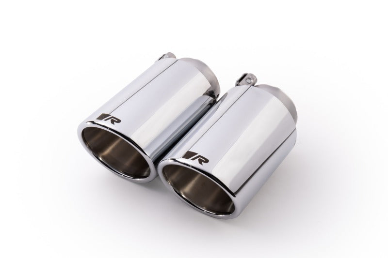 Remus Stainless Steel 102mm Angled Chrome w/Adj Clamp Tail Pipe Set (Pair)-thumbmail-1