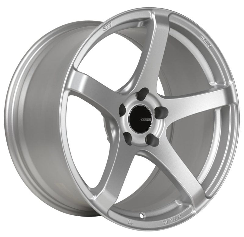Enkei Kojin 17x8 45mm Offset 5x112 Bolt Pattern 72.6mm Bore Dia Silver Wheel-thumbmail-1