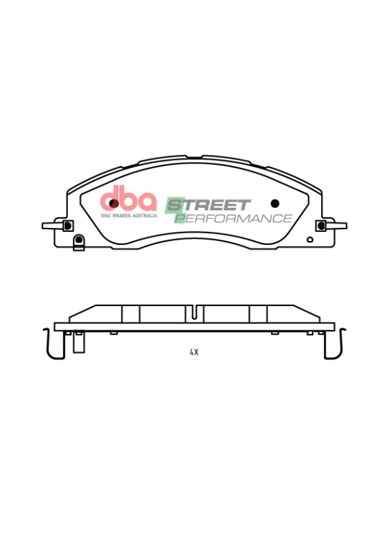 DBA 219+ RAM 2500/3500 (DJ) 6.7L 4WD SP Performance Front Brake Pads-thumbmail-4