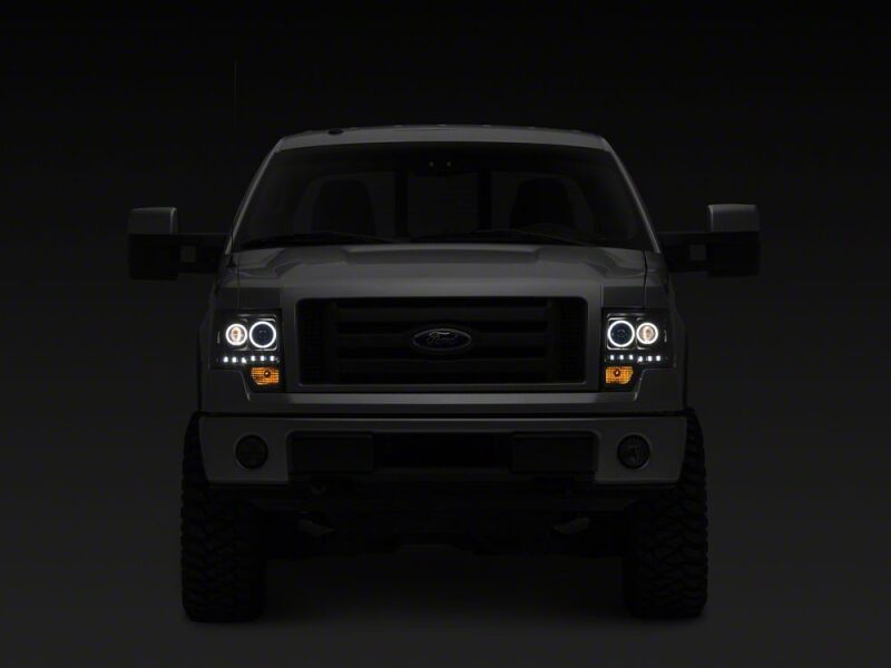 Raxiom 09-14 Ford F-150 G2 Super White LED Halo Projector Headlights- Black Housing- Clear Lens-thumbmail-4