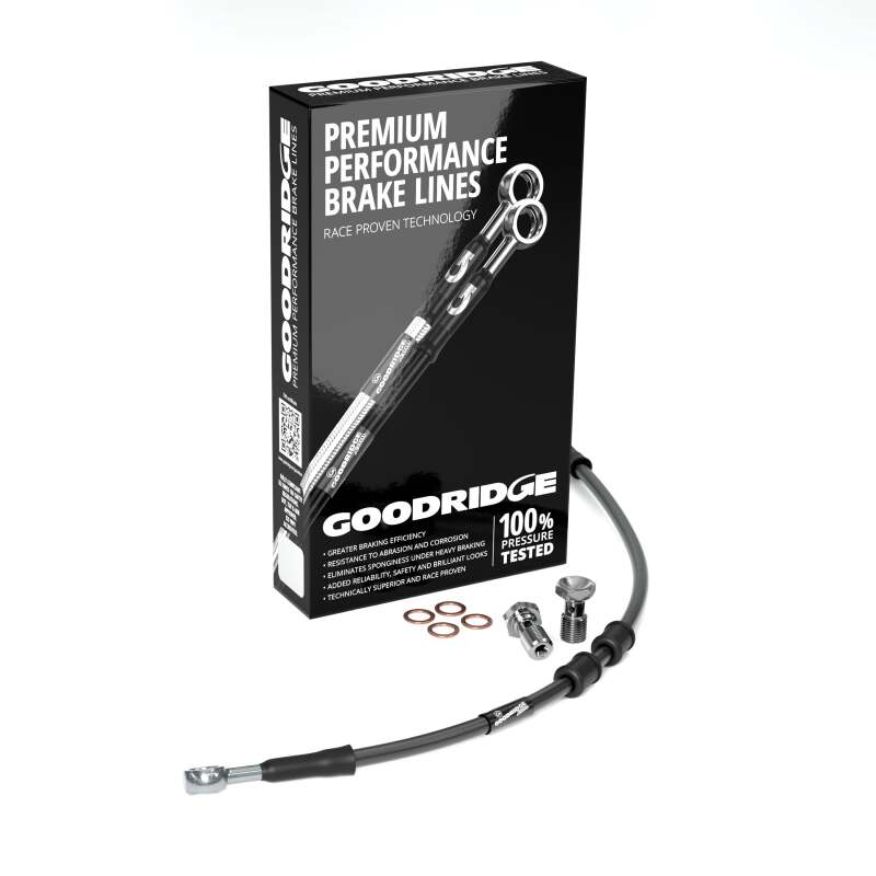 Goodridge 06-07 HD FXD35 +6in Front Brake Line Kit - Black-thumbmail-1