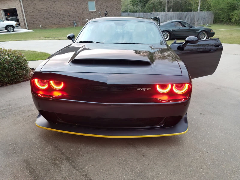 Oracle 15-23 Dodge Challenger LED Headlight Halo Kit - Red-thumbmail-4