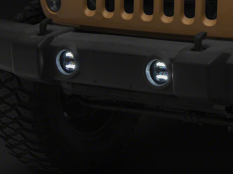 Raxiom 07-18 Jeep Wrangler JK Axial Series LED Angel Eye Fog Lights- Amber and White-thumbmail-4
