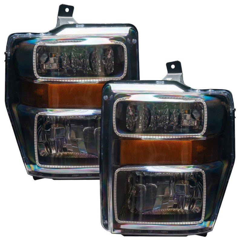 Oracle 08-10 Ford F250/350 LED HL - Black - ColorSHIFT w/ BC1 Controller-thumbmail-1