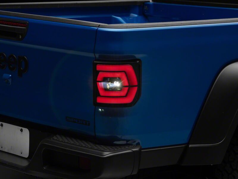 Raxiom 20-26 Jeep Gladiator JT Low Profile LED Tail Lights- Black Housing- Smoked Lens-thumbmail-6
