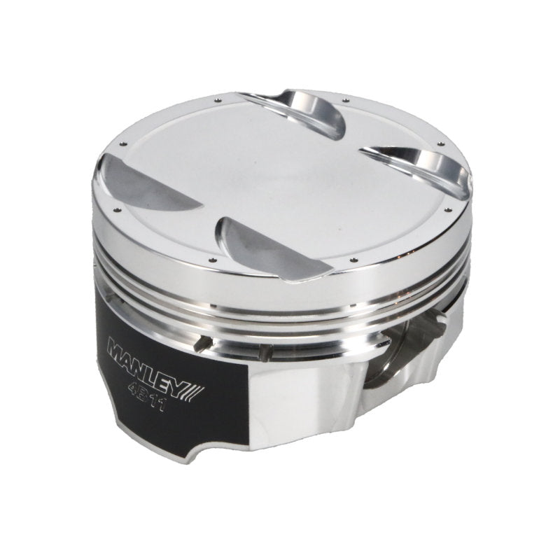 Manley Mitsubishi 4B11 86mm Bore 9.0:1 CR -5cc Dish Turbo Tuff Piston Set w/ Rings-thumbmail-3