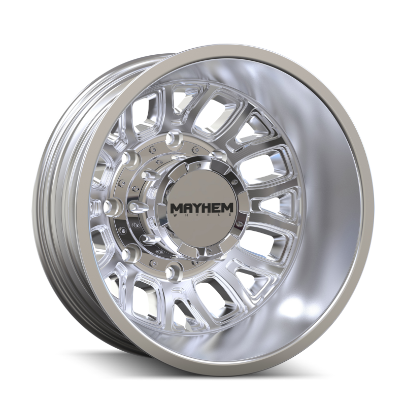 Mayhem 8107D Cogent Dually 17x6.5 / 8x200 BP / -142mm Offset / 142mm Hub Polished Wheel-thumbmail-1