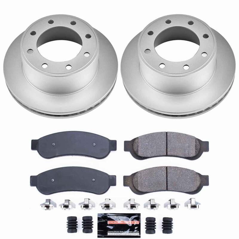 Power Stop 10-12 Ford F-250 Super Duty Rear Z23 Coated Brake Kit-thumbmail-1