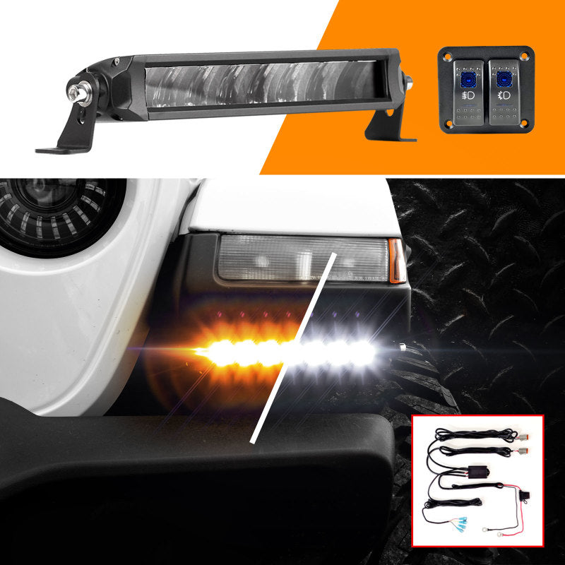XK Glow Razor Light Bar Fog + Strobe Kit 10in-thumbmail-2