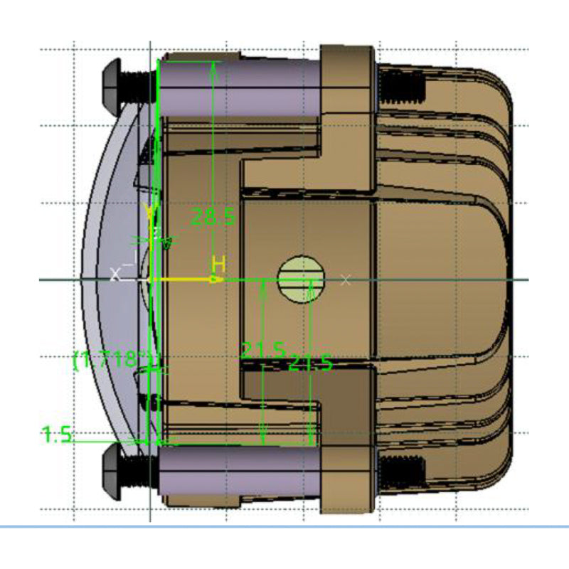 Oracle 60mm 15W Low Beam LED Emitter - Amber-thumbmail-5