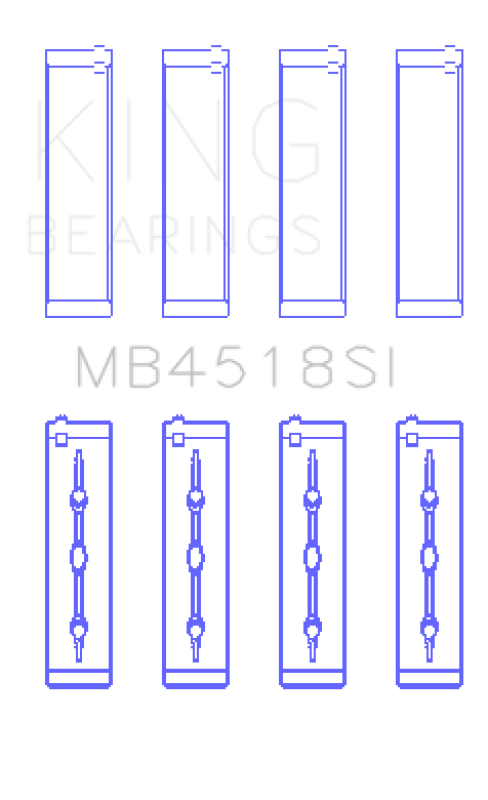 King Engine Bearings Chrysler Pentastar 3.6L Erb V6 (Size +0.50mm) Main Bearing Set-thumbmail-2