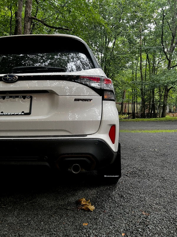 Rally Armor 2025 Subaru Forester Black UR Mud Flap w/Metallic Black Logo-thumbmail-3