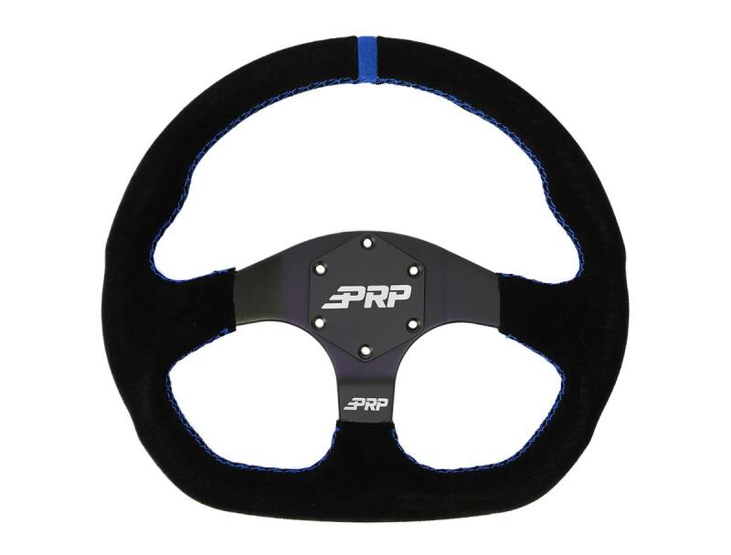 PRP Suede D-Shape Steering Wheel - Blue-thumbmail-4
