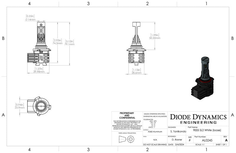 Diode Dynamics 9005/9011/H10 White SL2 LED Bulb (one)-thumbmail-2