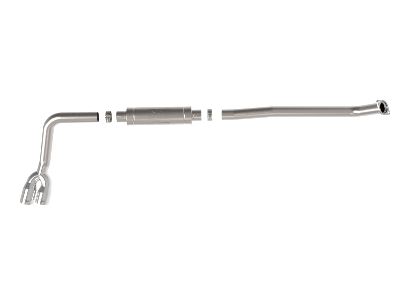 aFe Rebel Series 3in 304 Stainless Middle-Side Exit System Polished Toyota Hilux 15-26 L4-2.4/2.8L-thumbmail-2