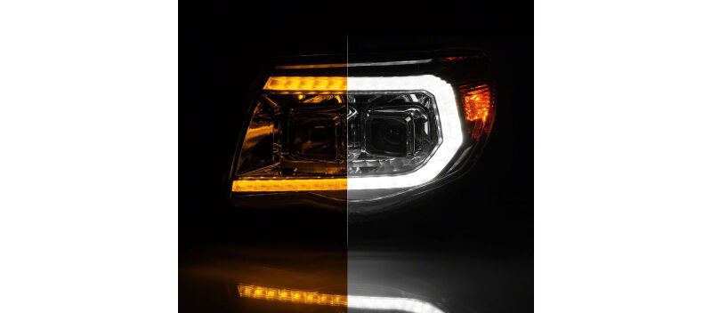 Raxiom 05-11 Toyota Tacoma Axial Series Switchback Proj Headlights- Chrome- Clear Lens-thumbmail-3