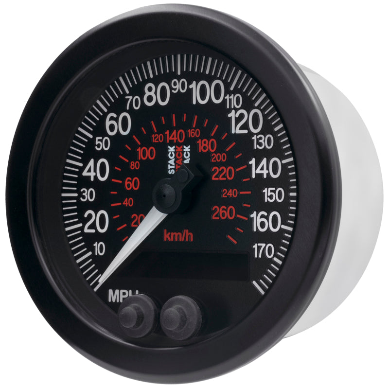 Autometer Stack Instruments 88mm 0-180 MPH 290 KM/H GPS Speedometer - Black-thumbmail-3