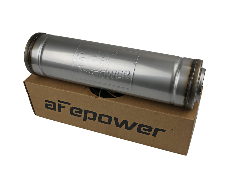 aFe MACH Force-Xp 409 SS Muffler 3in Center/Center 18in L X 5in Dia - Round Body-thumbmail-1