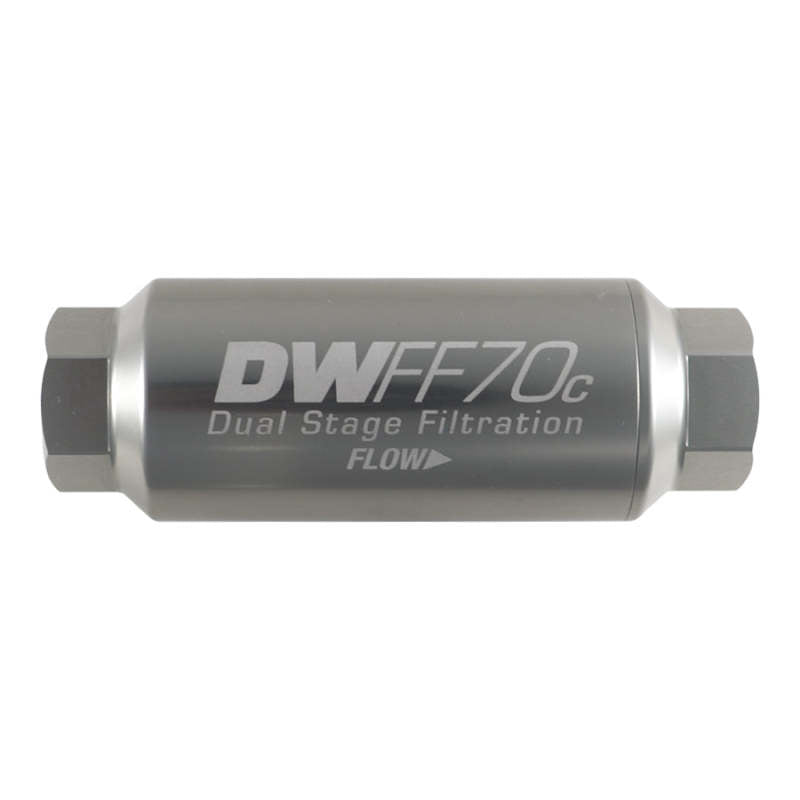 DeatschWerks 10AN Female 10 Micron 70mm Compact In-Line Fuel Filter Kit-thumbmail-1