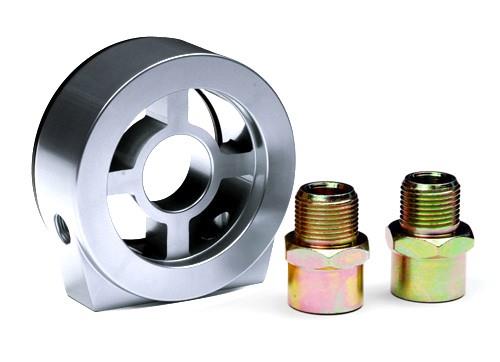 BLOX Racing Oil Filter Block Adapter Silver / For Oil Pressure / Oil Temperature-thumbmail-1