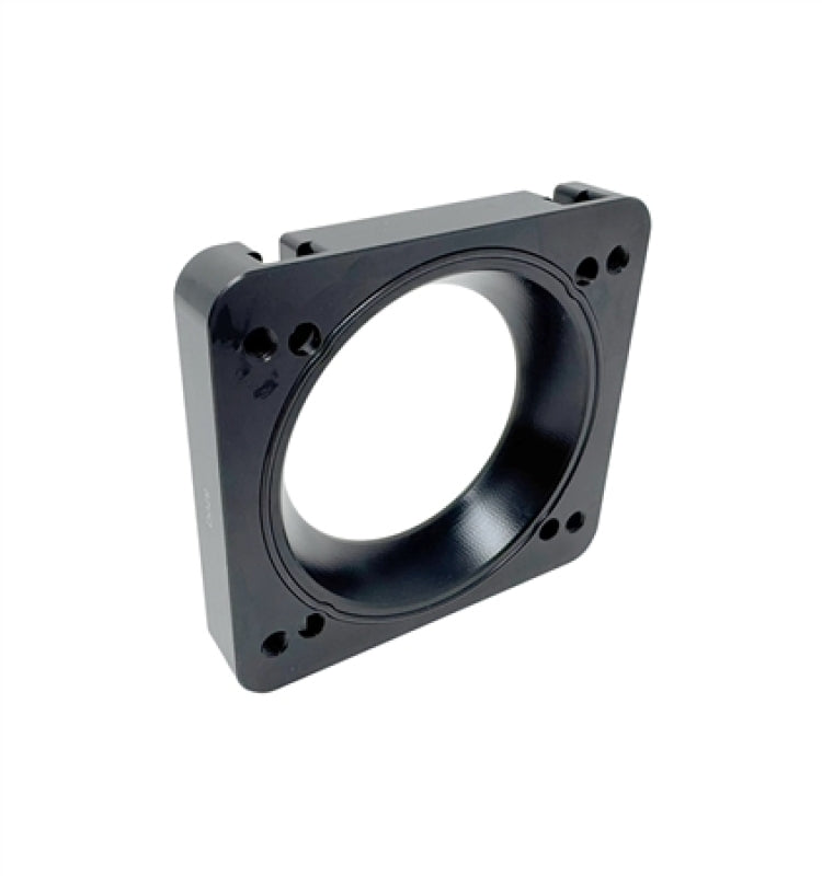 Torque Solution 06-21 Subaru STI / 08-14 Subaru WRX Big Bore 76mm Throttle Body Adapter - Black-thumbmail-1