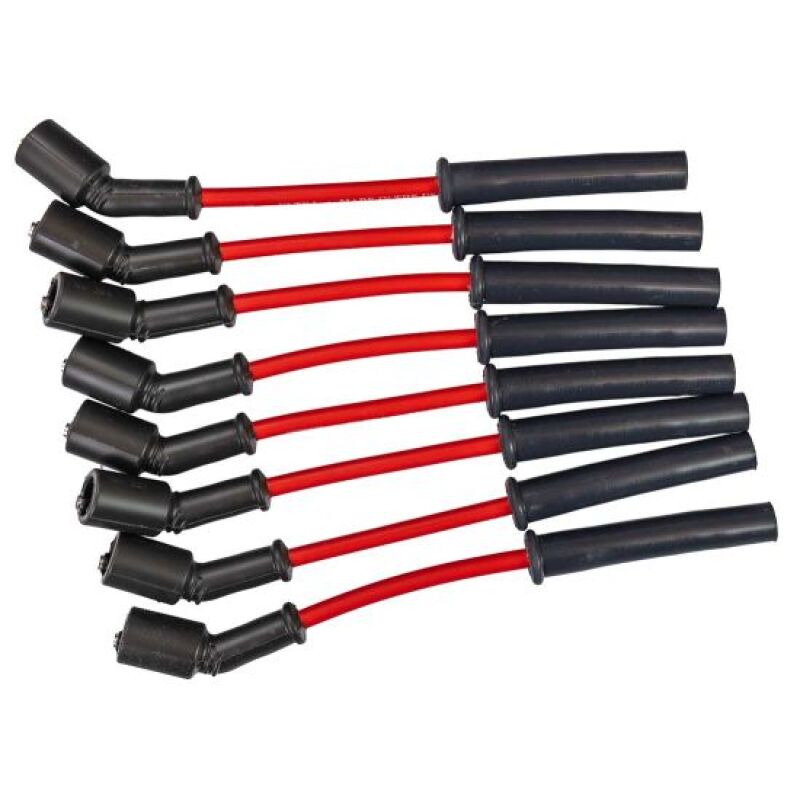 Moroso 99-13 GM LS/LQ 4.8/5.3/5.7/6.0/6.2L Ultra 350 8mm Multi-Angle Boot Spark Plug Wire Set - Red-thumbmail-1