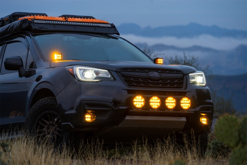 Rigid Industries 360-Series 6in SAE Fog w/ Amber PRO Lens - White (Pair)-thumbmail-3