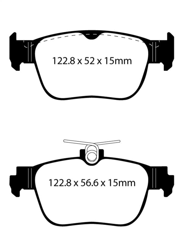 EBC 22-25 Audi A3 2.0L (t) Greenstuff Rear Brake Pads-thumbmail-3