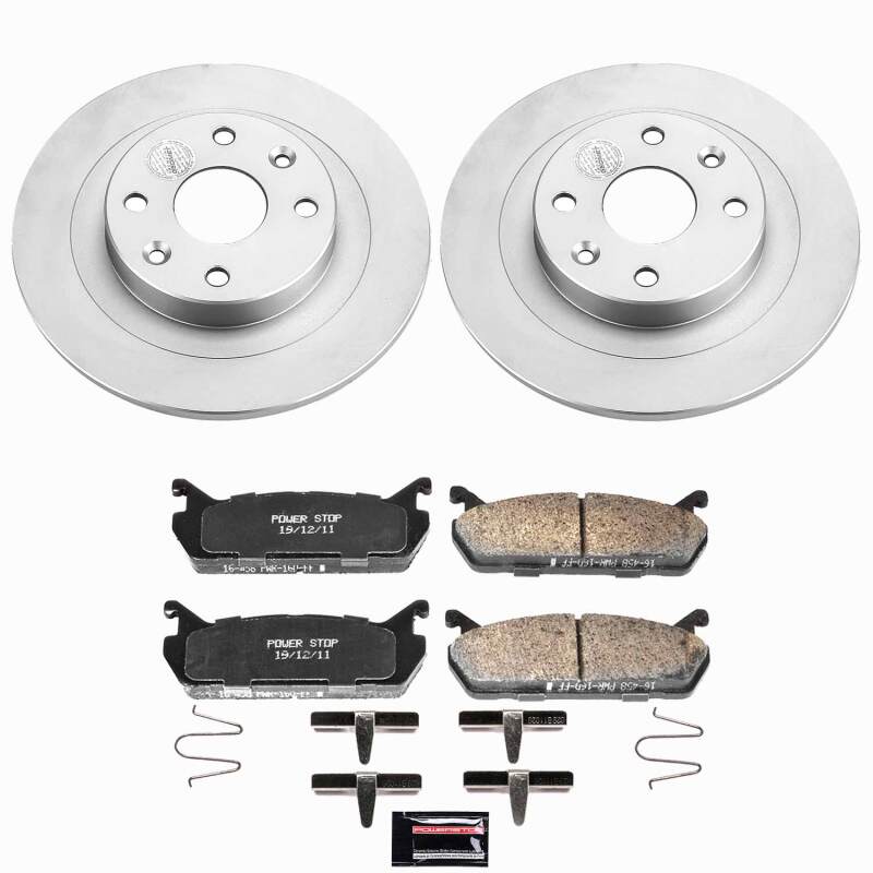 Power Stop 91-96 Ford Escort Rear Z23 Coated Brake Kit-thumbmail-1