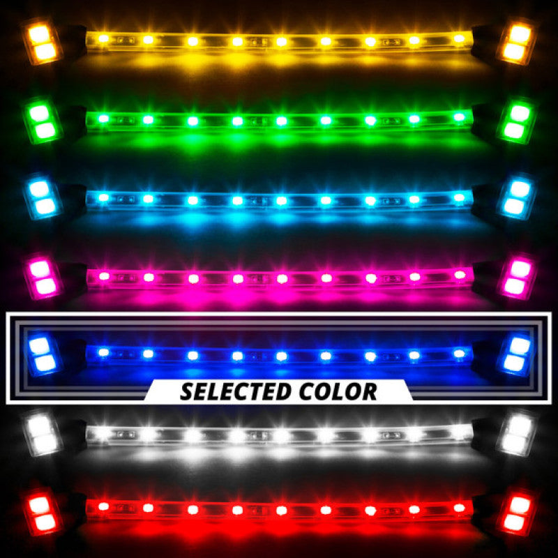 XK Glow Single Color XKGLOW UnderglowLED Accent Light Car/Truck Kit Blue - 8x24In Tube + 4x8In Strip-thumbmail-1