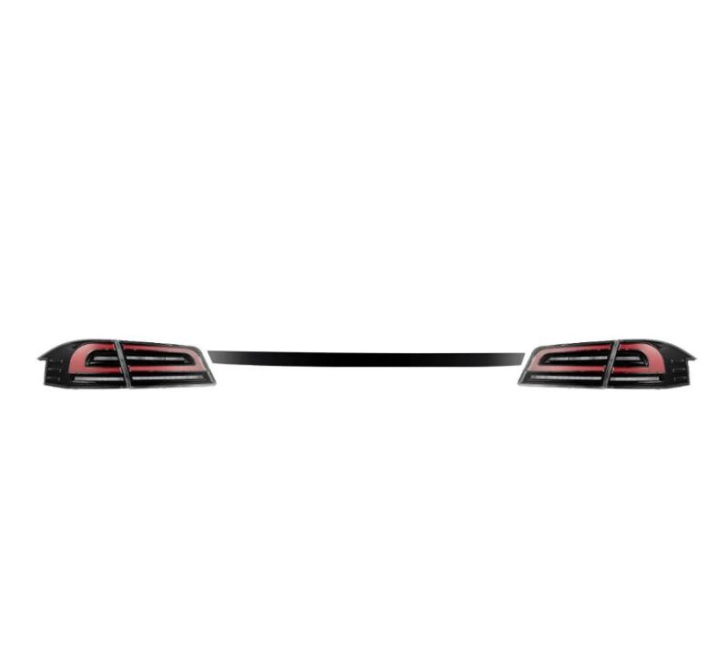 AlphaRex 12-21 Tesla Model S LUXX-Series LED Tail Lights - Black/Red-thumbmail-6