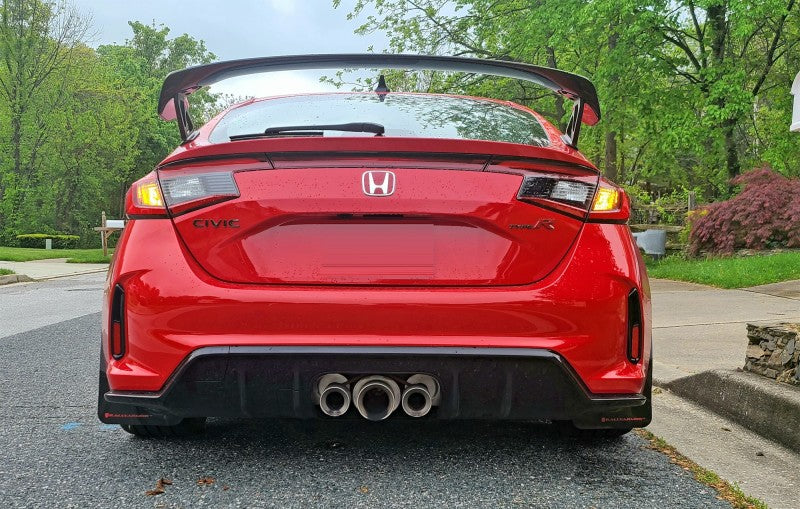 Rally Armor 2023+ Honda Civic Type R Black Mud Flap White Logo-thumbmail-4
