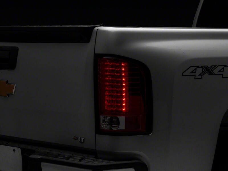 Raxiom 07-13 Chevrolet Silverado 1500 LED Tail Lights- Chrome Housing- Red/Clear Lens-thumbmail-1
