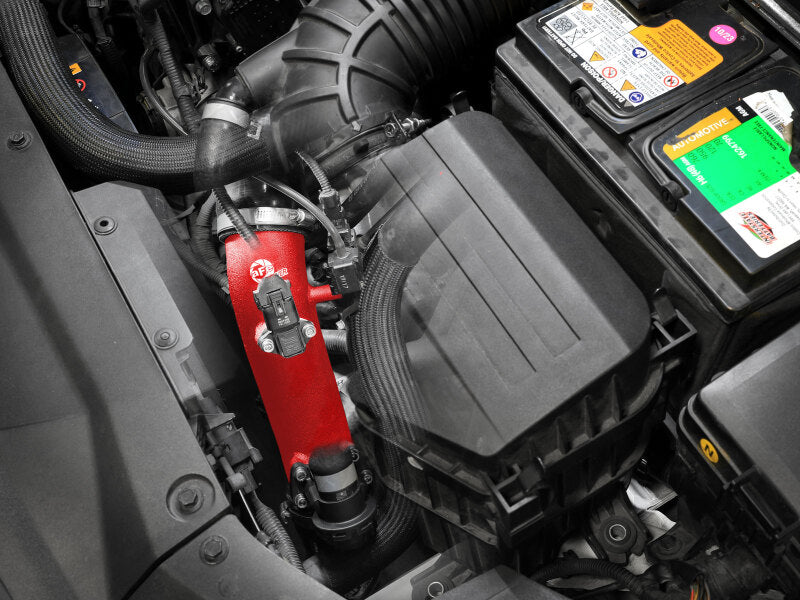 AFE 19-22 Hyundai Veloster N BladeRunner Aluminum Hot & Cold Charge Pipe Kit - Red-thumbmail-2