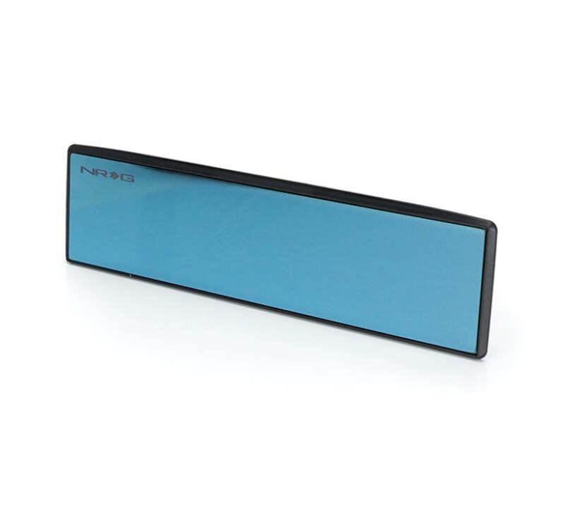NRG 270mm Wide Panorama Clip-on Rearview Mirror - Flat w/ Blue Tint-thumbmail-1