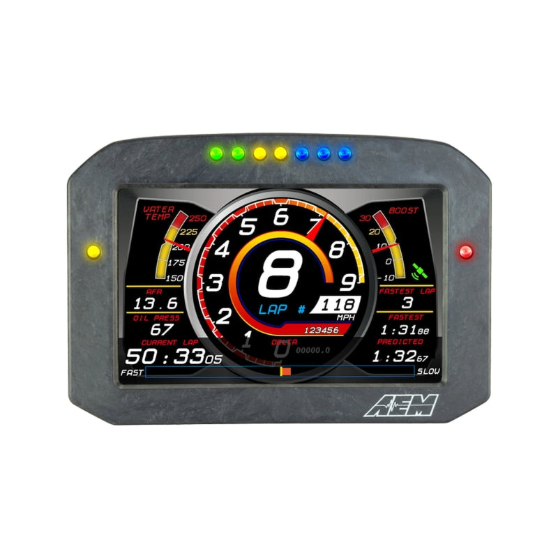 AEM CD-7LG Carbon Logging Flush Digital Dash Display w/ Internal 20Hz GPS & Antenna-thumbmail-6