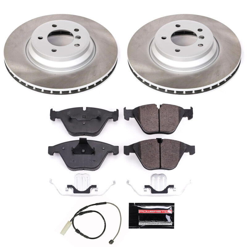Power Stop 11-13 BMW 335is Front Semi-Coated Rotor Kit-thumbmail-1