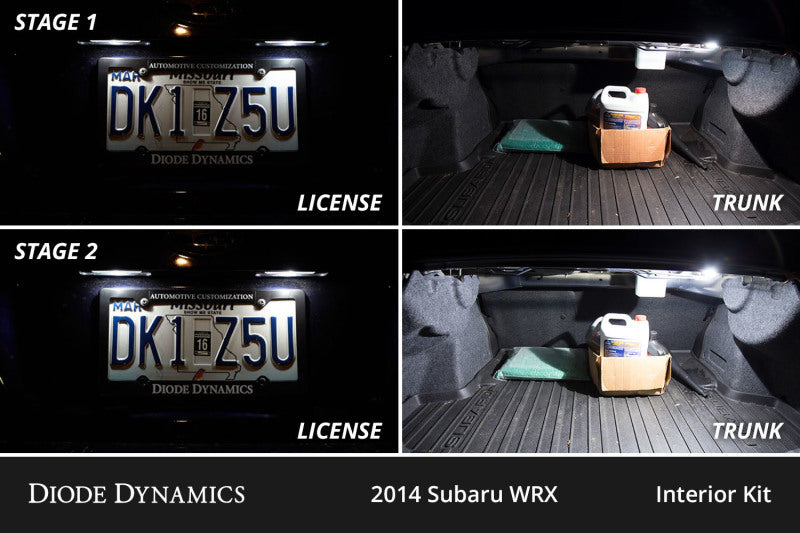 Diode Dynamics 08-14 Subaru WRX Interior LED Kit Cool White Stage 1-thumbmail-4