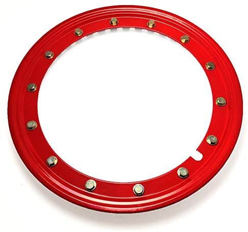 Simulated Bead Lock Hubcap Rings - 15" Red-thumbmail-2