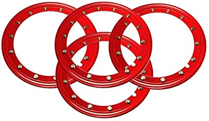 Simulated Bead Lock Hubcap Rings - 15" Red-thumbmail-3